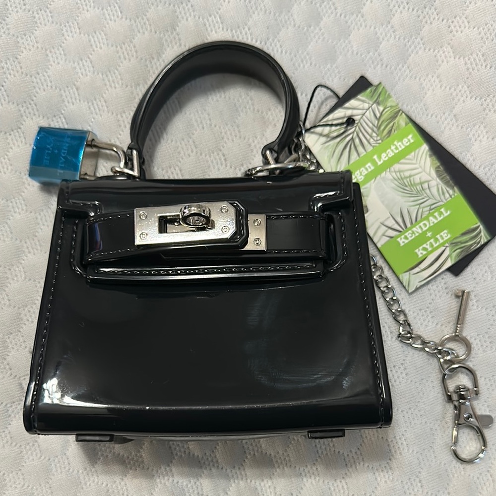 Kendall & Kylie Black Vegan Leather Handbag